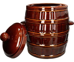 KOTARBAU® Pot de jardin Pot en grès Pot à choucroute Pot à concombres avec couvercle 25L