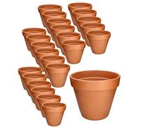 KOTARBAU® Pot Terre Cuite, Pot de Fleur Exterieur Terre Cuite ⌀ 5,3 cm | Lot de 24, Pot de Fleur en Terre Cuite avec Trou de Drainage, Hauteur 5 cm, Terracotta