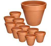 KOTARBAU® Pot Terre Cuite, Pot de Fleur Exterieur Terre Cuite ⌀ 7 cm | Lot de 12, Pot de Fleur en Terre Cuite avec Trou de Drainage, Hauteur 6 cm, Terracotta
