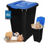 KOTARBAU® Poubelle Cuisine Tri Sélectif de 50 L avec couvercle en polyéthylène - Bleu - Kotarbau