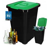 KOTARBAU® Poubelle Cuisine Tri Sélectif de 50 L avec couvercle en polyéthylène - Vert - Kotarbau