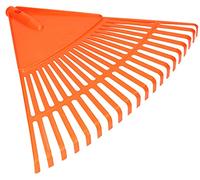 KOTARBAU® Rateau à Feuilles - Plastique - 20 Dents - Orange - sans Manche - Râteau Jardin - Balai à Gazon - Ramasse Feuilles - Léger - Résistant - Entretien Jardin
