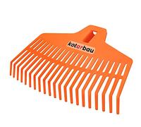 KOTARBAU® Rateau à Feuilles - Plastique - 37 cm - Orange - sans Manche - Râteau Jardin - Balai à Gazon - Ramasse Feuilles - Léger - Résistant - Entretien Jardin