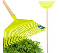 KOTARBAU® Rateau à Feuilles - Plastique - 42,5 cm - Sureau - avec Manche - Râteau Jardin - Balai à Gazon - Ramasse Feuilles - Léger - Résistant - Entretien Jardin