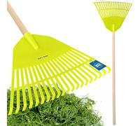 KOTARBAU® Rateau à Feuilles - Plastique - 45 cm - Sureau - avec Manche - Râteau Jardin - Balai à Gazon - Ramasse Feuilles - Léger - Résistant - Entretien Jardin