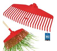 KOTARBAU® Rateau À Feuilles - Plastique - 48 cm - Rouge - sans Manche - Extra-Click - Rateau Jardin - Ramasse Feuilles - Léger - Ergonomique
