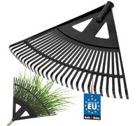 KOTARBAU® Rateau à Feuilles - Plastique - 58 cm - Noir - sans Manche - Râteau Jardin - Balai à Gazon - Ramasse Feuilles - Léger - Résistant - Entretien Jardin