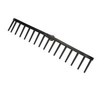KOTARBAU® Rateau Jardin - Rateau à Feuilles - Plastique - 55 cm - Noir - 16 Dents - sans Manche - Outil Jardinage Léger - Ramasse Herbe - Gazon - Branches Déchets