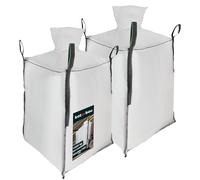 KOTARBAU® Sac Big Bag Vide, Bigbag, Big Bag Bois, Big Bag Gravat, Big Bag Jardin, Sac Gravat Chantier 90 x 90 x 160 cm 1000 kg avec trémie de vidange 2 Pieces