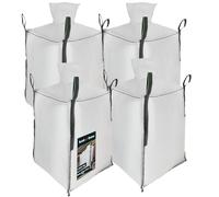 KOTARBAU® Sac Big Bag Vide, Bigbag, Big Bag Bois, Big Bag Gravat, Big Bag Jardin, Sac Gravat Chantier 90 x 90 x 160 cm 1000 kg avec trémie de vidange 4 pieces