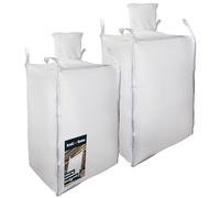 KOTARBAU® Sac Big Bag Vide, Bigbag, Big Bag Bois, Big Bag Gravat, Big Bag Jardin, Sac Gravat Chantier 90 x 90 x 160 cm 1000 kg avec trémie de vidange 2 pièces