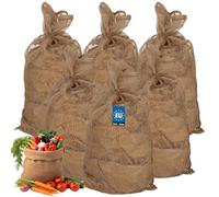KOTARBAU® Sacs en toile de jute pour le jardin pour compost et autres déchets 95 x 45 cm - Sacs en toile de jute écologique (lot de 6)