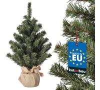 KOTARBAU® Sapin de Noël artificiel décoratif petit 50 cm avec support en toile de jute Mini sapin de Noël artificiel