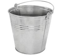 KOTARBAU® Seau à Cendre - Seau De Maçon - Acier Galvanisé - 10 L - Argent - pour Le Jardinage - Résistant à la Rouille - Polyvalent