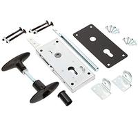 KOTARBAU® Serrure de garage avec verrou de porte 200 mm pour porte de garage ou comme serrure supplémentaire Argenté