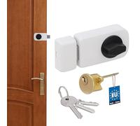 KOTARBAU® Serrure Supplémentaire 50/60 mm Blanche Verrou de Porte avec Cylindre Fermetures Diverses