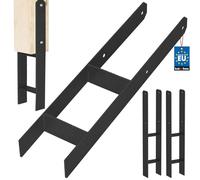 KOTARBAU® Support de Poteau À Sceller, Support Poteau Bois en H 120x600 mm | Lot de 2, Pied de Poteau, Ancre Poteau Bois, Ancrage Poteau, Platine Poteau Bois, Acier Thermolaqué, Noir