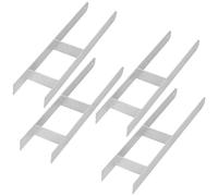 KOTARBAU® Support de Poteau À Sceller, Support Poteau Bois en H 140x600 mm | Lot de 4, Pied de Poteau, Ancre Poteau Bois, Ancrage Poteau, Platine Poteau Bois, Acier Galvanisé, Argent