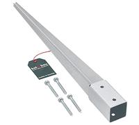 KOTARBAU® Support de Poteau Bois - Acier Galvanisé - 60 cm - Argent - 46 x 46 mm - Support Poteau à Enfoncer - pour Clôture et Pavillon - Résistant à la Corrosion