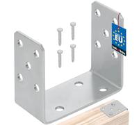 KOTARBAU® Support de poteau en U à visser 120 mm, galvanisé à chaud, la solution parfaite pour assembler différents éléments, argenté