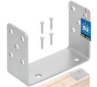 KOTARBAU® Support de poteau en U à visser 140 mm, galvanisé à chaud, la solution parfaite pour assembler différents éléments, argenté
