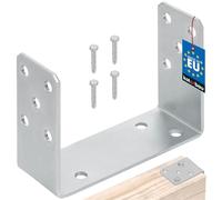 KOTARBAU® Support de poteau en U à visser 150 mm, galvanisé à chaud, la solution parfaite pour assembler différents éléments, argenté