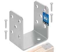 KOTARBAU® Support de poteau en U à visser 80 mm, galvanisé à chaud, la solution parfaite pour assembler différents éléments, argenté