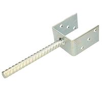KOTARBAU® Support Poteau à Sceller - Acier Galvanisé - 141 mm - Argent - Pied de Poteau Bois - avec Ancrage Béton - Embase Robuste pour Clôture Jardin Terrasse