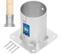 KOTARBAU® Support Poteau Bois - à Visser - Acier Galvanisé - Ø 100 mm - Argent - Pied de Poteau - Fixation Robuste - Résistant à la Corrosion