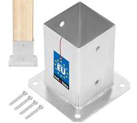 KOTARBAU® Support Poteau Bois - à Visser - Acier Galvanisé - 90 x 90 mm - Argent - Pied de Poteau - Fixation Robuste - Résistant à la Corrosion