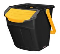 KOTARBAU® Système de tri sélectif - Poubelle de cuisine - 1 compartiment - Couvercle en plastique - Poubelle de cuisine - Système de tri des déchets - Système de tri des déchets - Système de tri des