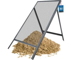 KOTARBAU® Tamis Jardinage 10 x 10 mm Acier Tamis Sable 60 x 120 cm Gris pour Sable Terre Cailloux Robuste et Durable
