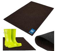 KOTARBAU® Tapis Entree Interieur - Paillasson Exterieur Entrée - Polyester + Caoutchouc - 60 x 90 cm - Brun - Rectangulaire - Tapis D'Entrée Intérieur - Absorbant - Antidérapant