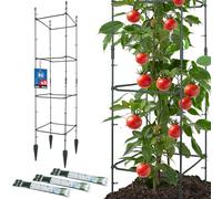 KOTARBAU® Tuteur Tomate, Treillis Plante Grimpante Exterieur 21x21x120cm | Lot de 3 Tuteurs Modulaires, Tuteur Plante, PVC, Vert, Treillis pour Plantes Grimpantes, Support Tomates Potager