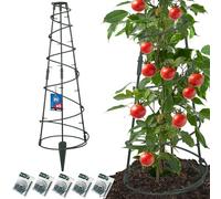 KOTARBAU® Tuteur Tomate, Treillis Plante Grimpante Exterieur ⌀ 25 cm, PVC | Lot de 5, Tuteur Plante, Treillis de Jardin, Support Tomates Potager, Treillis Concombre, Vert