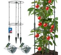 KOTARBAU® Tuteur Tomate, Treillis Plante Grimpante Exterieur ⌀ 35 x 80 cm | 2 pièces, Treillis de Jardin, Tuteur Plante, Support Tomates Potager,Tuteur Potager, PVC, Vert, Carré