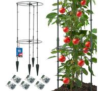 KOTARBAU® Tuteur Tomate, Treillis Plante Grimpante Exterieur ⌀ 35 x 80 cm | 6 pièces, Treillis de Jardin, Tuteur Plante, Support Tomates Potager,Tuteur Potager, PVC, Vert, Carré