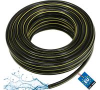 KOTARBAU® Tuyau Arrosage PVC 30 m Noir Jaune Tuyau D'Arrosage Renforcé 1 Pouce 4 Couches Flexible Durable pour Jardin