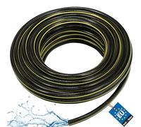KOTARBAU® Tuyau d'arrosage professionnel, 4 couches, renforcé, noir et jaune, pour arroser les plantes, diamètre intérieur : 15 mm, longueur : 20 m