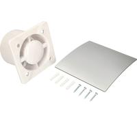 KOTARBAU® Ventilateur mural Ø 100 mm Boîtier Silent + capot Kit Satin Système d'extraction