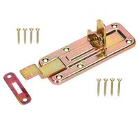 KOTARBAU® Verrou coudé 120 mm avec gâche pour portes galvanisée jaune universel