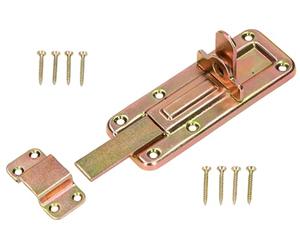 KOTARBAU® Verrou de porte 120 mm avec gâche pour porte galvanisée jaune universel