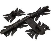 KOTARBAU Verrou de porte 320 mm gauche/droite - Verrou de porte - Verrou de porte - Verrou à ressort - Noir - En fer forgé