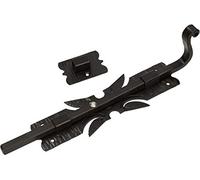 KOTARBAU Verrou de porte de 300 mm avec verrou de porte Noir inoxydable résistant aux intempéries et aux intempéries