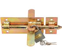 KOTARBAU® Verrou de porte robuste de 150 mm avec cadenas des deux côtés