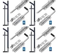 KOTARBAU® Verrou Porte Exterieur - 22 cm - Argent - Verrou Baionnette - en Acier Zingué - Targette - Loquet de Portail - Targette de Portail (Lot de 4)
