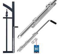 KOTARBAU® Verrou Porte Exterieur - 42 cm - Étroit - Argent - Verrou Baionnette - en Acier Zingué - Targette - Loquet de Portail - Targette de Portail