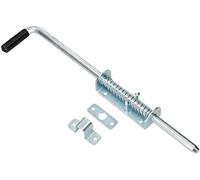 KOTARBAU® Verrou Porte Extérieur - Verrou Portail - Acier Galvanisé - 420 mm - Argent - Loquet à Ressort - Poignée Caoutchouc - Résistant Intempéries - Sécurité Renforcée