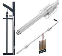 KOTARBAU® Verrou Porte Exterieur - Verrou Portail - Acier Galvanisé - 800 mm - Argent - avec Poignée - Résistant Aux Intempéries - Sécurité Fiable