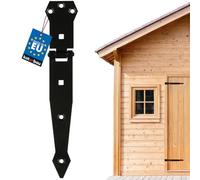 KOTARBAU Werfgehängen Charnière de porte revêtue par pulvérisation Charnière de porte en croix Noir inoxydable Top 200 mm